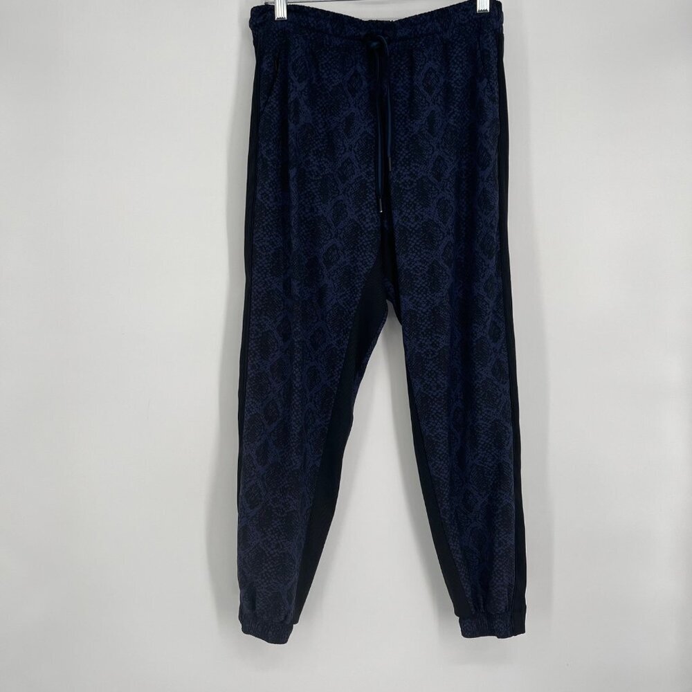 Athleta Brooklyn Jogger Pants For Women Size 10 Blue Snake Print